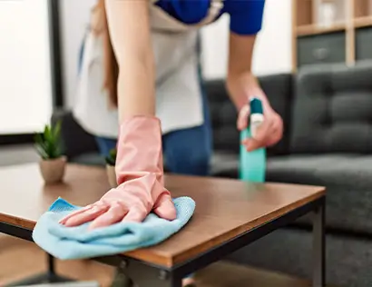 Residential cleaning services after flooring installation in Durham NC